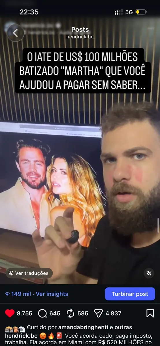 Reel viral gravado em casa — 149 mil de visualizações