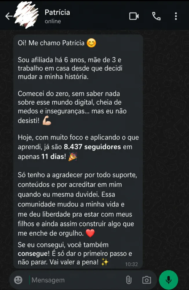 Depoimento de Patrícia